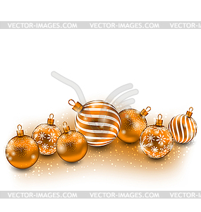 Cute Christmas Balls - vector image