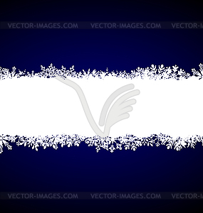 Winter Blue Background with Snowflakes - vector clipart