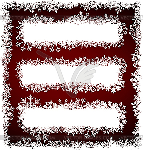 Set Winter Banners with Snowflakes, Collection - vector clipart