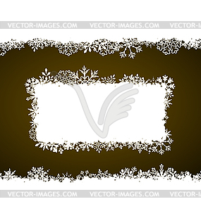 Winter Frame with Snowflakes, Holiday Background - vector clip art