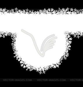 Winter Frame with Snowflakes, Holiday Background - vector clip art