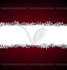 Winter Abstract Frame with Snow. Christmas Snowflak - vector image