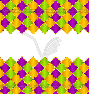 Abstract Pattern for Mardi Gras wirh Green, - vector image