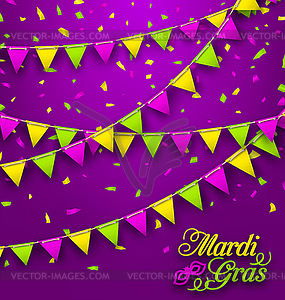 Bunting Background for Mardi Gras - vector clipart