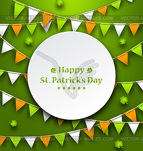 Congratulation Card with Bunting Hanging Pennants i - vector clipart / vector image