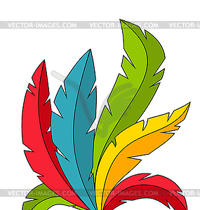 Colorful Feathers - vector image