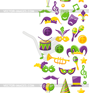 Cute Background for Mardi Gras and Carnival - vector clip art