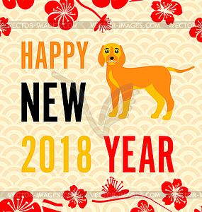 Celebration Banner with Earthen Dog for Happy - vector clip art