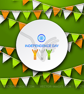 Congratulation Card for Independence Day of India - vector image