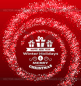 Christmas Wishes with Magic Dust. Luxury Glitter - vector clipart
