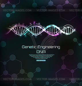 Genetic Engeneering Template, DNA Molecules - vector clip art