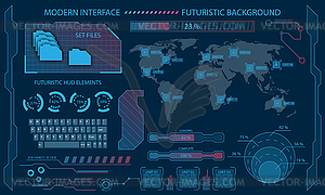 Футуристический интерфейс Hud Design, Инфографический - цветной векторный клипарт