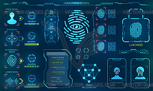 Biometric Identification or Recognition System of - vector clipart / vector image