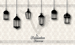 Ramadan Kareem Celebration Background with - vector clipart / vector image