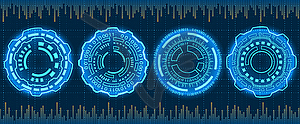 Collection Elements Hud Design for Futuristic - vector clipart