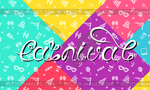 Carnival Lettering Design, Calligraphic - vector image