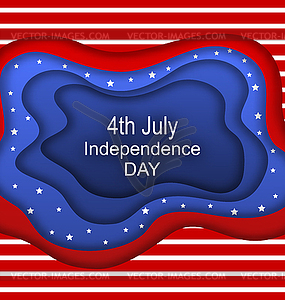 Invitation for Fourth of July Independence Day of - vector clipart