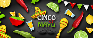 Cinco de Mayo - May 5, Holiday in Mexico. Mexican - vector image