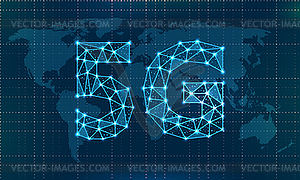 5G New Wireless Internet Wi-Fi Connection. Global - vector image