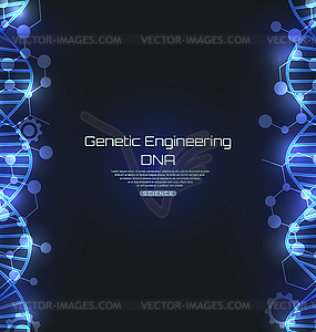 DNA Texture, Science Template, Genetic Engineering - vector image