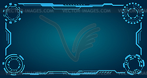 HUD Futuristic Frame. Abstract Technology Panel - vector clipart