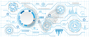 Futuristic Interface HUD Style and Infographic - vector image