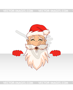 Santa Claus Cartoon Character with Clean Sheet. - vector image