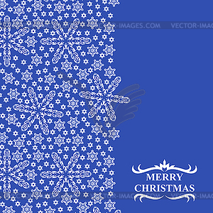 Рождественские снежинки открытка с вертикальным дизайном - клипарт Royalty-Free