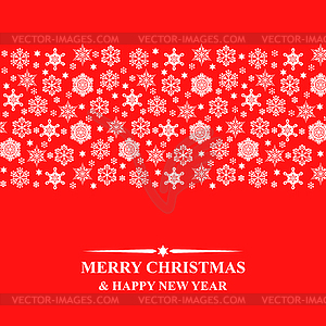 Christmas snowflakes card - vector image