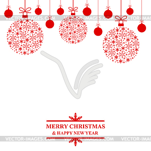Christmas congratulatory card with decorative - vector clipart