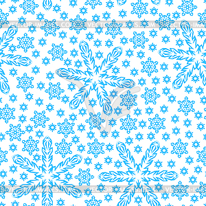 Snowflakes pattern seamless - vector clipart