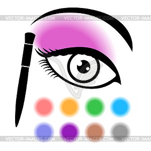 Eye makeup icon - vector clipart