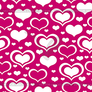 Valentines hearts pattern seamless - vector clipart