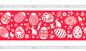Easter decorative horizontal pattern seamless - vector clip art