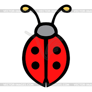 Ladybug color icon - vector image