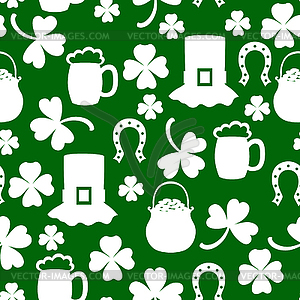 St. Patrick`s day pattern seamless - vector clipart