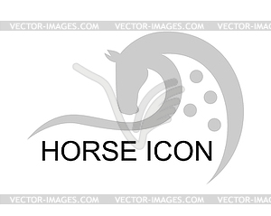 Horse in spots icon - vector clipart