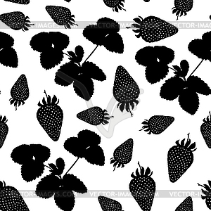 Strawberry pattern seamless - vector image