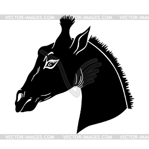 Giraffe head icon - vector clipart
