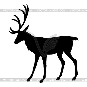 Deer silhouette icon - vector clipart