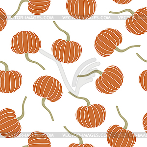 Pumpkin pattern seamless - vector image