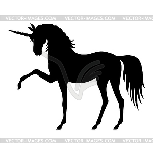 Unicorn silhouette icon - vector clipart