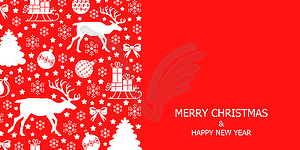 Christmas greeting card - vector image