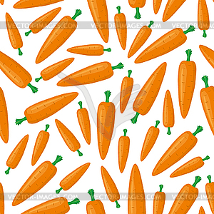 Cartoon carrot pattern seamless - vector clipart