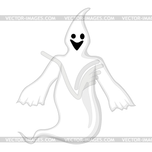 Halloween cartoon scary ghost - vector clipart