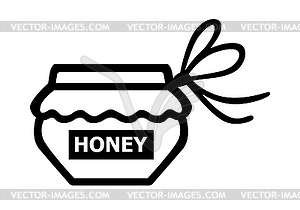 Pot of honey icon - vector clipart