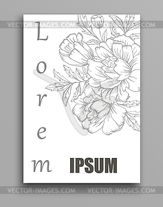 Handdrawn poster with place for your text. Unique - vector clipart