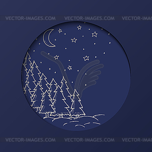 Рождество и Новый год открытка - рисунок в векторном формате