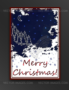 Christmas and New Year greeting card - vector clipart