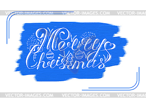 Merry Christmas Lettering Design - vector clip art